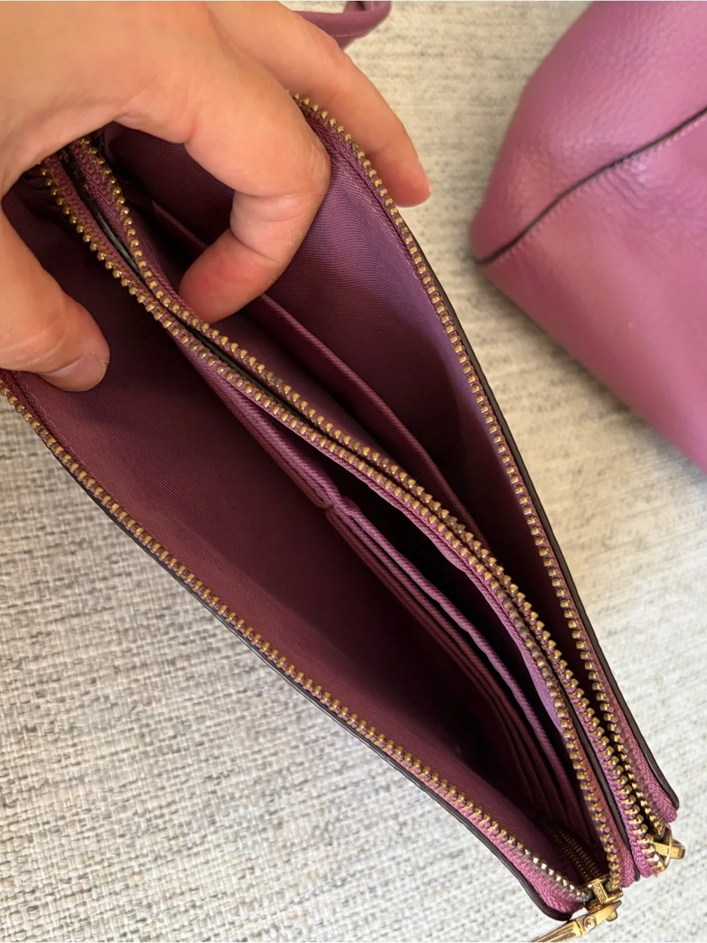 Coach pebbled leather